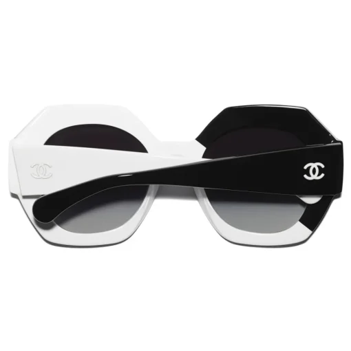 Chanel - Round Sunglasses - Black White Gray - Eyewear - Avvenice^ Sunglasses & Eyewear