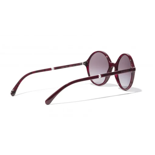 Chanel - Round Sunglasses - Red Burgundy - Eyewear - Avvenice