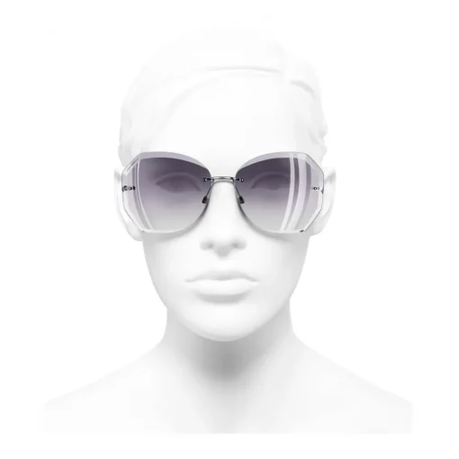 Chanel - Round Sunglasses - Silver Gray - Eyewear - Avvenice