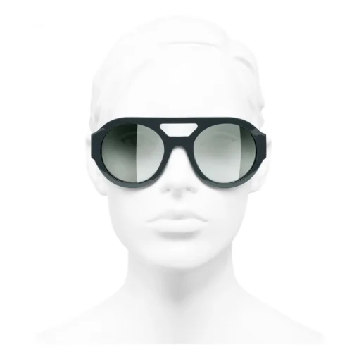 Chanel - Round Sunglasses - Dark Green Mirror - Eyewear - Avvenice