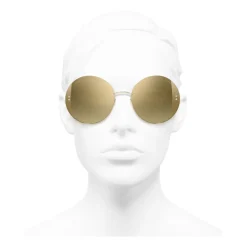 Chanel - Round Sunglasses - Gold - Eyewear - Avvenice^ Sunglasses & Eyewear