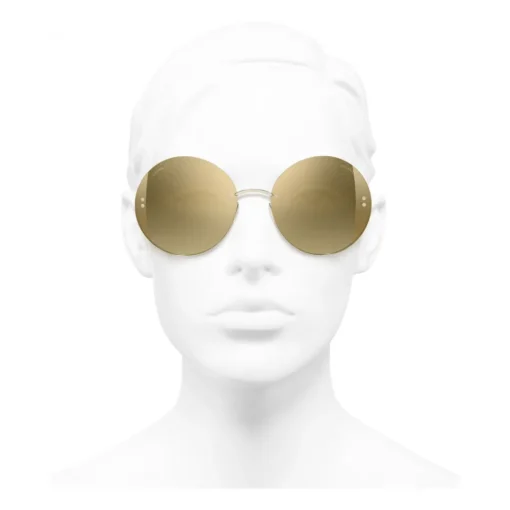 Chanel - Round Sunglasses - Gold - Eyewear - Avvenice^ Sunglasses & Eyewear