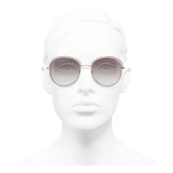 Chanel - Round Sunglasses - Pink Gold - Eyewear - Avvenice^ Sunglasses & Eyewear