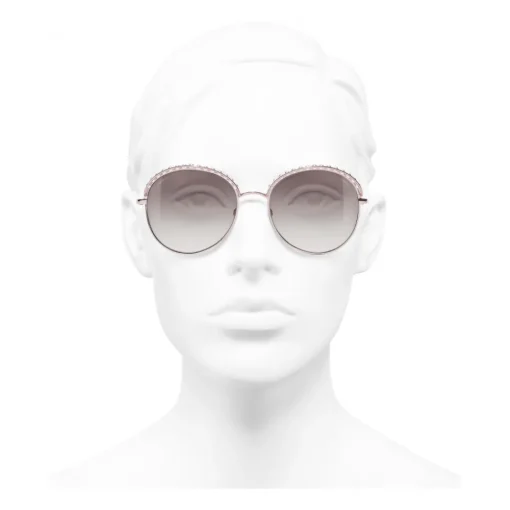 Chanel - Round Sunglasses - Pink Gold - Eyewear - Avvenice^ Sunglasses & Eyewear