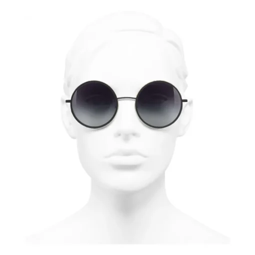 Chanel - Round Sunglasses - Black Gray- Eyewear - Avvenice^ Sunglasses & Eyewear