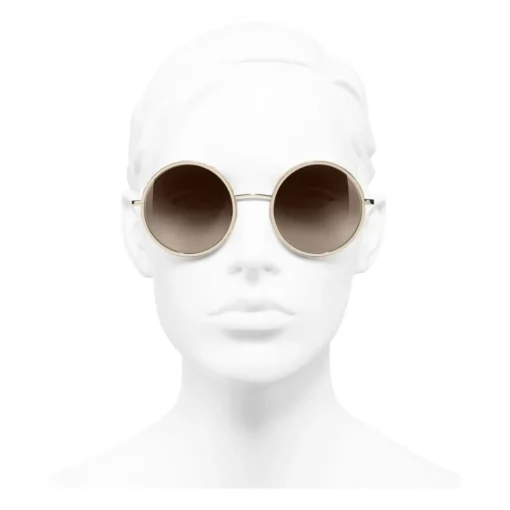 Chanel - Round Sunglasses - Gold Brown - Eyewear - Avvenice^ Sunglasses & Eyewear