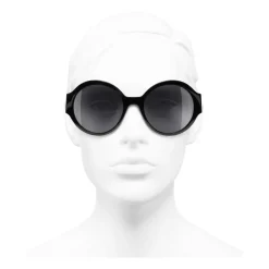 Chanel - Round Sunglasses - Black Gray - Eyewear - Avvenice^ Sunglasses & Eyewear