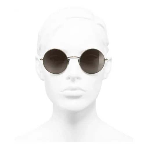 Chanel - Round Sunglasses - Gold Brown - Eyewear - Avvenice