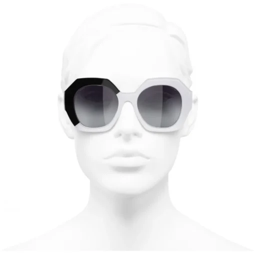 Chanel - Round Sunglasses - Black White Gray - Eyewear - Avvenice^ Sunglasses & Eyewear