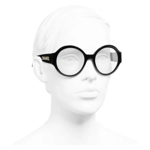 Chanel - Round Sunglasses - Black Transparent - Eyewear - Avvenice