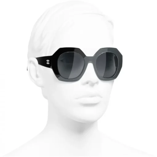Chanel - Round Sunglasses - Black Gray - Eyewear - Avvenice