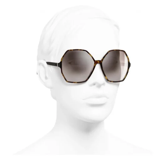 Chanel - Round Sunglasses - Dark Tortoise Beige Mirror - Eyewear - Avvenice^ Sunglasses & Eyewear