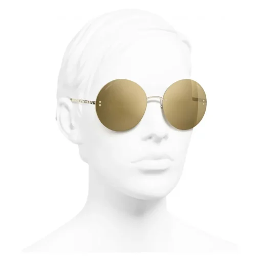 Chanel - Round Sunglasses - Gold - Eyewear - Avvenice^ Sunglasses & Eyewear