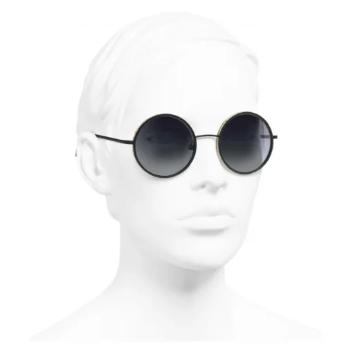 Chanel - Round Sunglasses - Black Gray- Eyewear - Avvenice^ Sunglasses & Eyewear