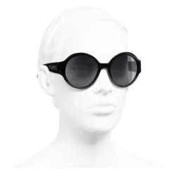 Chanel - Round Sunglasses - Black Gray - Eyewear - Avvenice^ Sunglasses & Eyewear