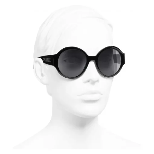 Chanel - Round Sunglasses - Black Gray - Eyewear - Avvenice^ Sunglasses & Eyewear