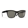 Chanel - Shield Sunglasses - Black Beige Brown - Eyewear - Avvenice
