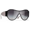 Chanel - Shield Sunglasses - Black Gray - Eyewear - Avvenice^ Sunglasses & Eyewear