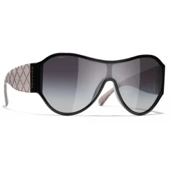 Chanel - Shield Sunglasses - Black Gray - Eyewear - Avvenice^ Sunglasses & Eyewear