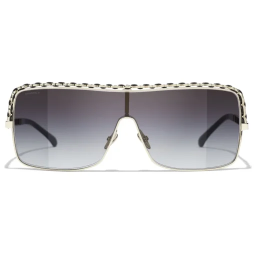 Chanel - Shield Sunglasses - Gray Gradient - Eyewear - Avvenice