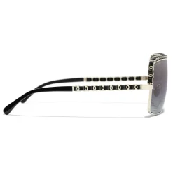 Chanel - Shield Sunglasses - Gray Gradient - Eyewear - Avvenice