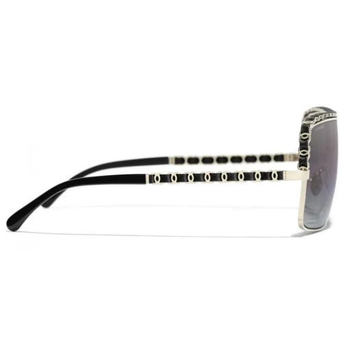 Chanel - Shield Sunglasses - Gray Gradient - Eyewear - Avvenice