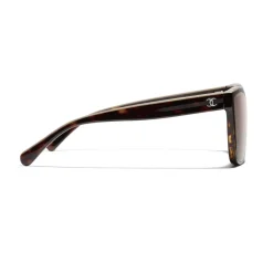 Chanel - Shield Sunglasses - Dark Tortoise Brown - Eyewear - Avvenice^ Sunglasses & Eyewear