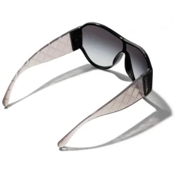 Chanel - Shield Sunglasses - Black Gray - Eyewear - Avvenice^ Sunglasses & Eyewear