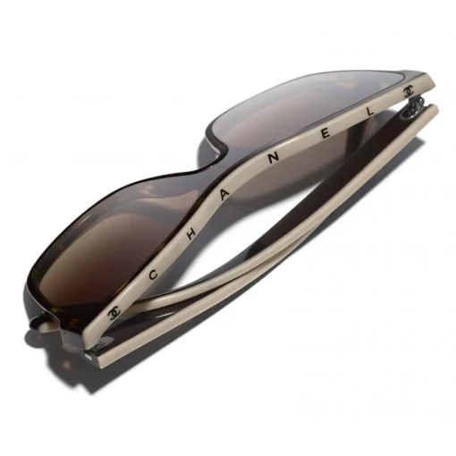 Chanel - Shield Sunglasses - Dark Tortoise Brown - Eyewear - Avvenice^ Sunglasses & Eyewear