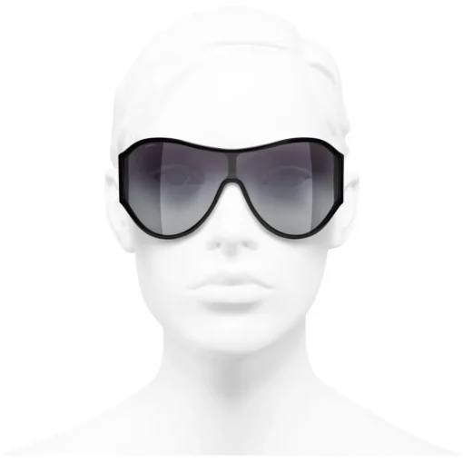Chanel - Shield Sunglasses - Black Gray - Eyewear - Avvenice^ Sunglasses & Eyewear