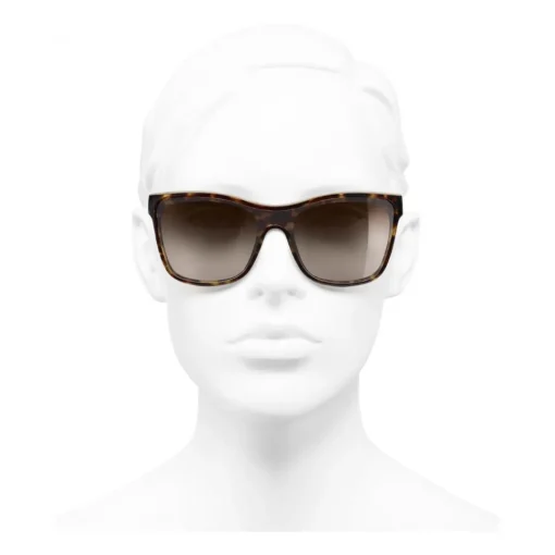 Chanel - Shield Sunglasses - Dark Tortoise Brown - Eyewear - Avvenice^ Sunglasses & Eyewear