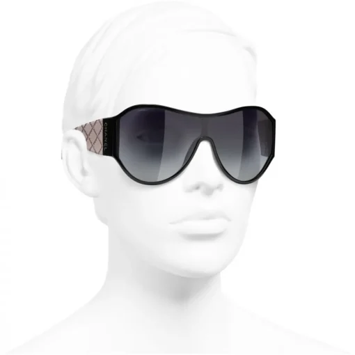 Chanel - Shield Sunglasses - Black Gray - Eyewear - Avvenice^ Sunglasses & Eyewear