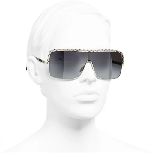 Chanel - Shield Sunglasses - Gray Gradient - Eyewear - Avvenice