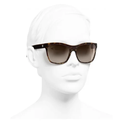 Chanel - Shield Sunglasses - Dark Tortoise Brown - Eyewear - Avvenice^ Sunglasses & Eyewear