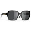 Chanel - Square Sunglasses - Black Gray - Eyewear - Avvenice