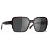 Chanel - Square Sunglasses - Dark Red Gray - Eyewear - Avvenice
