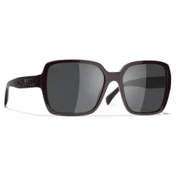 Chanel - Square Sunglasses - Dark Red Gray - Eyewear - Avvenice