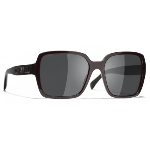 Chanel - Square Sunglasses - Dark Red Gray - Eyewear - Avvenice