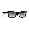 Chanel - Square Sunglasses - Black Gray - Eyewear - Avvenice