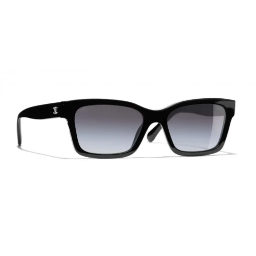 Chanel - Square Sunglasses - Black Gray - Eyewear - Avvenice