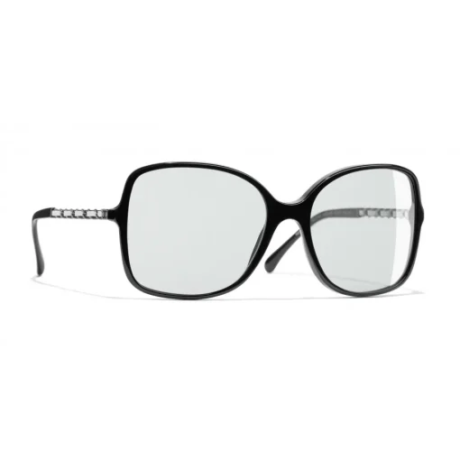 Chanel - Square Sunglasses - Black Light Gray - Eyewear - Avvenice^ Sunglasses & Eyewear
