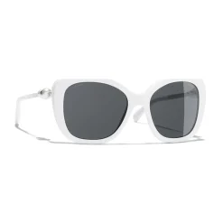 Chanel - Square Sunglasses - White Gray - Eyewear - Avvenice^ Sunglasses & Eyewear