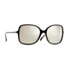 Chanel - Square Sunglasses - Black White Gold - Eyewear - Avvenice