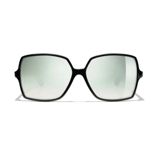 Chanel - Square Sunglasses - Black Green Mirror - Eyewear - Avvenice^ Sunglasses & Eyewear
