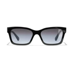 Chanel - Square Sunglasses - Black Gray - Eyewear - Avvenice