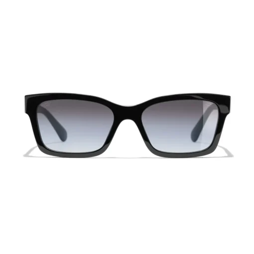 Chanel - Square Sunglasses - Black Gray - Eyewear - Avvenice