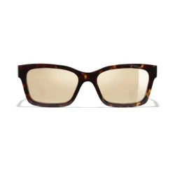 Chanel - Square Sunglasses - Dark Tortoise Gold Mirror - Eyewear - Avvenice^ Sunglasses & Eyewear