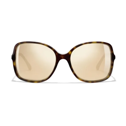 Chanel - Square Sunglasses - Dark Tortoise Gold - Eyewear - Avvenice