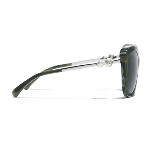 Chanel - Square Sunglasses - Green Tortoise Gray - Eyewear - Avvenice