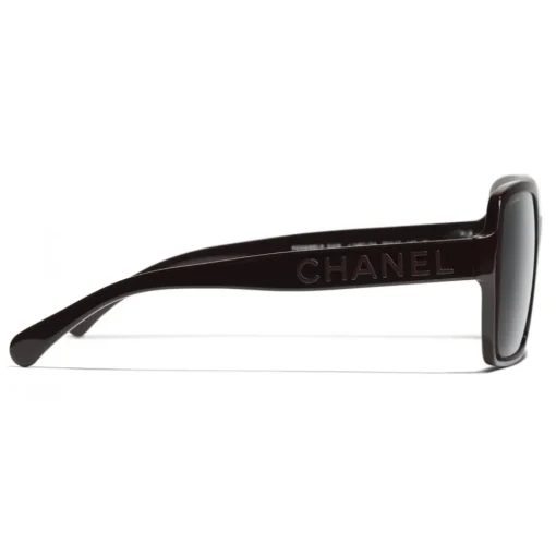 Chanel - Square Sunglasses - Dark Red Gray - Eyewear - Avvenice